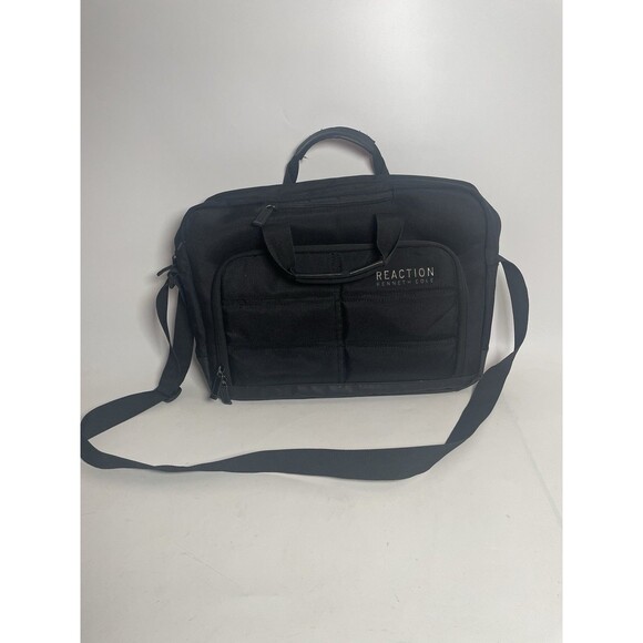 Kenneth Cole Messenger Bag Brief Case For Work School Laptop Black - Picture 1 of 11
